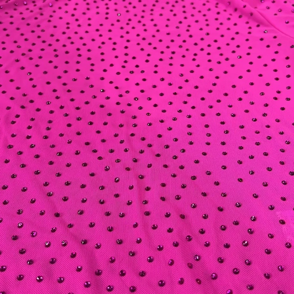 Pink Rhinestone Bodysuit - Picture 2 of 7